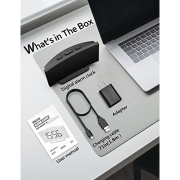 GOLOZA Digital Alarm Clock with Customizable Blue Display