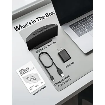 GOLOZA Digital Alarm Clock with Customizable Blue Display