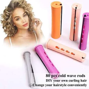80pcs Perm Rods Set for Beautiful Curls and Waves
