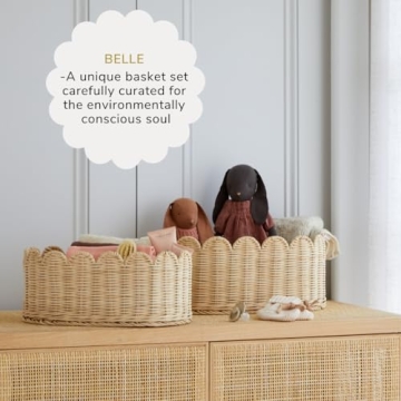 BEBE BASK Scalloped Basket Set - Stylish Storage Solution