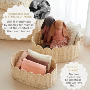 BEBE BASK Scalloped Basket Set - Stylish Storage Solution