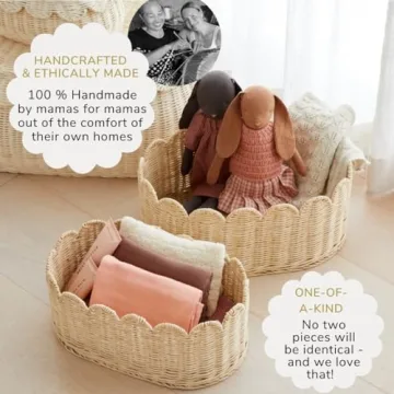 BEBE BASK Scalloped Basket Set - Stylish Storage Solution