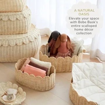 BEBE BASK Scalloped Basket Set - Stylish Storage Solution