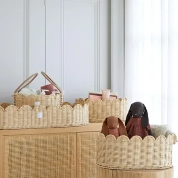 BEBE BASK Scalloped Basket Set - Stylish Storage Solution