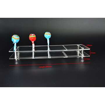 MENGCORE 25 Hole Acrylic Cake Pop Lollipop Display Stand Holder for Weddings Baby Showers Birthday P...