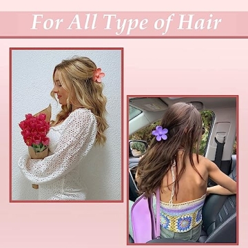 Flower Hair Clips Set - 9 Unique Durable Claw Clips