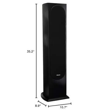 Pioneer SP-FS52 Home Audio Andrew Jones Designed Floor Standing Loudspeaker, Black