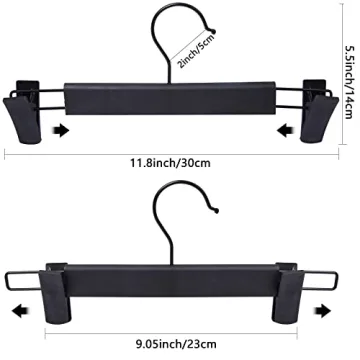 Durable 50 Pack Black Plastic Clothing Hangers for Sale