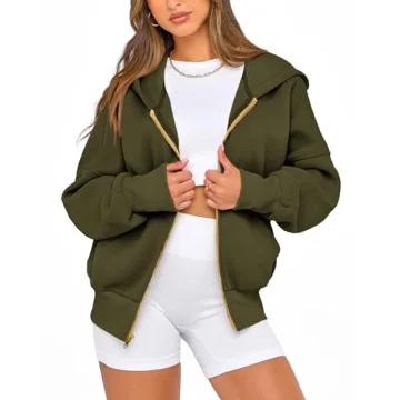 Stylish BTFBM Women's Zip Up Hoodie - Warm & Trendy