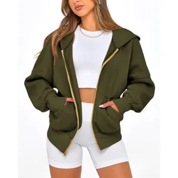 Stylish BTFBM Women's Zip Up Hoodie - Warm & Trendy