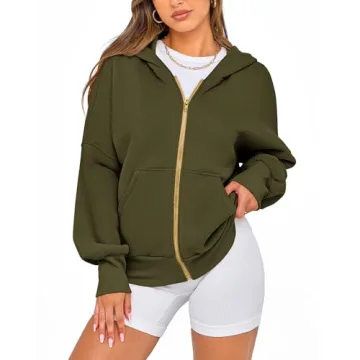 Stylish BTFBM Women's Zip Up Hoodie - Warm & Trendy