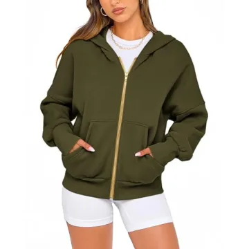 Stylish BTFBM Women's Zip Up Hoodie - Warm & Trendy