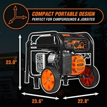 WEN Portable Generator with Electric Start and CO Shutdown