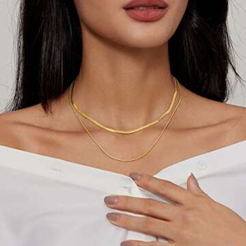 HAXIYA 14K Gold Plated Necklace for Women