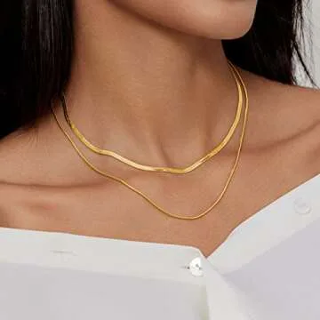 HAXIYA 14K Gold Plated Necklace for Women