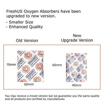 FreshUS 300cc Oxygen Absorber(10 individual pack of 10 Packets, Total 100 Packets) - Long Term Food Storage (100, 300 CC)