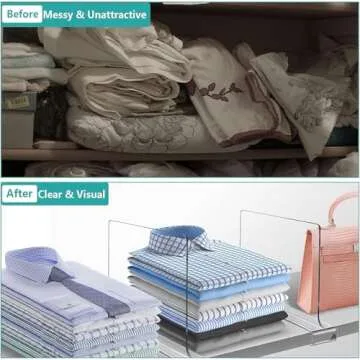 6 Acrylic Shelf Dividers for Perfect Closet Organization