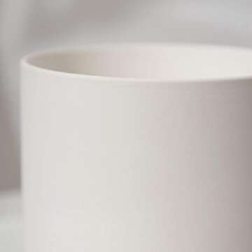 Stylish UBEE Ceramic Plant Pots with Drainage and Saucer