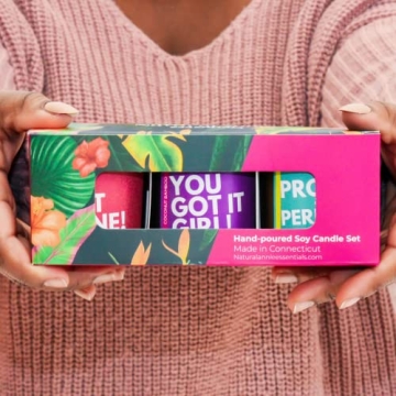 MOM Girl Boss Candle Gift Set - 4oz Soy Candles | 3 Pack