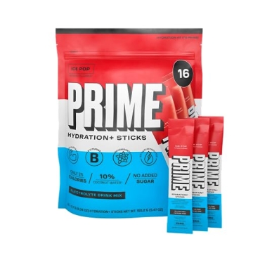 PRIME HYDRATION+ Sticks ICE POP - Refreshing Electrolyte Boost