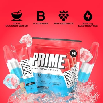 PRIME HYDRATION+ Sticks ICE POP Electrolyte Powder Pack