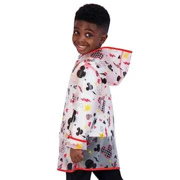 ABG Accessories Boys Rain Coat For Kids - Disney Mickey Mouse Toddler Raincoat For Kids 6-7 Years - ...