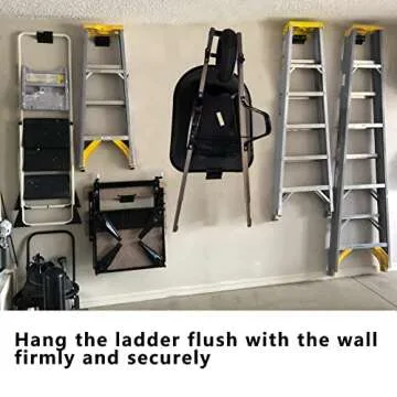 Juformin Heavy-Duty Ladder Hanger for Garage Storage