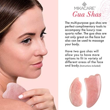 2 in 1 Rose Quartz Roller and Gua Sha for Radiant Skin