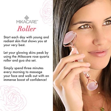 2 in 1 Rose Quartz Roller and Gua Sha for Radiant Skin
