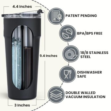 2-in-1 Split Flask: Insulated 30oz Tumbler for Hot & Cold Drinks