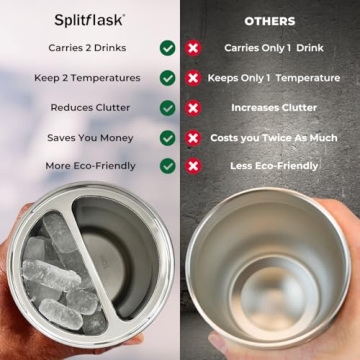 2-in-1 Split Flask: Insulated 30oz Tumbler for Hot & Cold Drinks