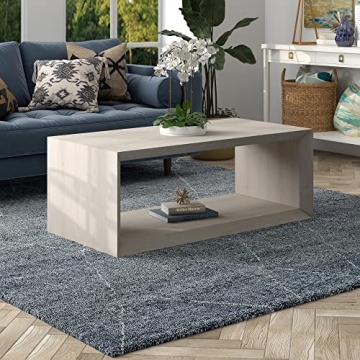 Stylish Henn&Hart Alder White Coffee Table for Modern Homes