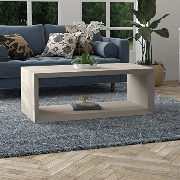 Stylish Henn&Hart Alder White Coffee Table for Modern Homes