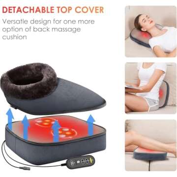 COMFIER Shiatsu Foot Massager with Heat - Kneading Back Massager for Plantar Relief