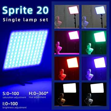 Weeylite Led Video Light Panel Lighting Kit,CRI95+ RGB Full Color LED Video Photography Auxiliary Light with App (Bluetooth) Control