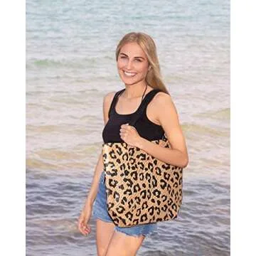 Beach Tote Bag - Leopard