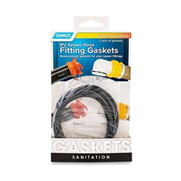Odor-tight Sewer Hose Gaskets for RVs - 4-Pack Camco