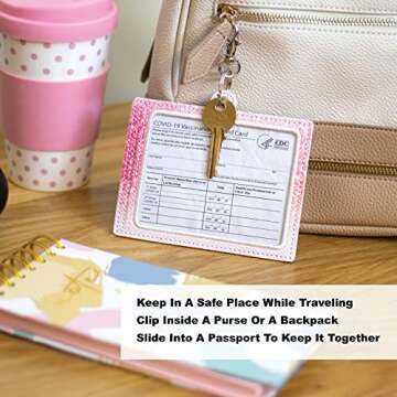 CDC Vaccine Card Protector 4x3,2 PACK Vaccine Card Case, Vaccination Record Card Holder, CDC Vaccine...