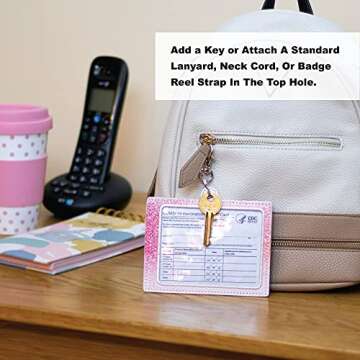 CDC Vaccine Card Protector 4x3,2 PACK Vaccine Card Case, Vaccination Record Card Holder, CDC Vaccine Card Holder, Covid Vaccination Card Holder, Different Color Variety, Pack of 6