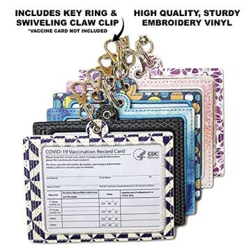 CDC Vaccine Card Protector 4x3,2 PACK Vaccine Card Case, Vaccination Record Card Holder, CDC Vaccine Card Holder, Covid Vaccination Card Holder, Different Color Variety, Pack of 6