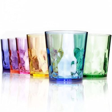 SCANDINOVIA - 13oz Unbreakable Premium Drinking Glasses Set of 6 - Super Grade Acrylic Plastic - Per...