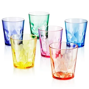 SCANDINOVIA - 13oz Unbreakable Premium Drinking Glasses Set of 6 - Super Grade Acrylic Plastic - Perfect for Gifts - Dishwasher Safe - Plastic Cups Reusable Drinkware Tumblers Kids