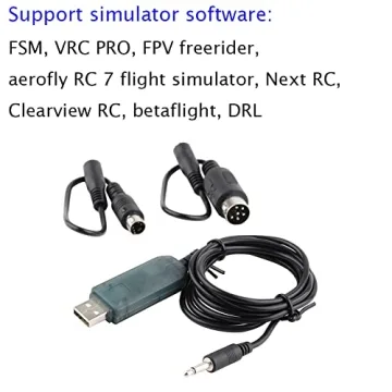 RCmall Flysky USB Flight Simulator Cable for All Transmitters