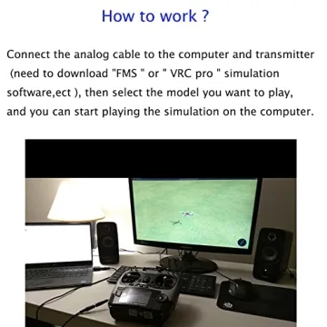 RCmall Flysky USB Flight Simulator Cable for All Transmitters