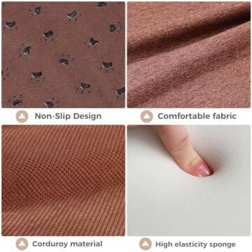 Kphico Pet Stairs,2-Step High Density Foam Dog Stairs for Small Meduim Dogs and Cats,Non-Slip Pet Steps,Pet Ladder/Ramp Make Your Pets Get On and Off Couch&Bed Easily(Send A pet Hair Remover Roller)