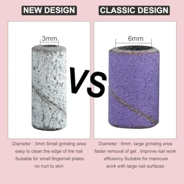 C12rtive 100 Pcs 3mm Small Sanding Bands for Nail Care