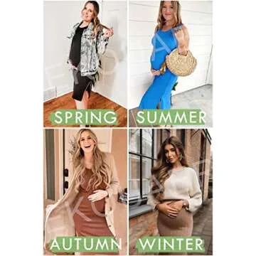 Ekouaer Women's Maternity Dress Rib Knit Sleeveless Baby Shower Dresses Casual Bodycon Pregnancy Clothes Khaki Medium