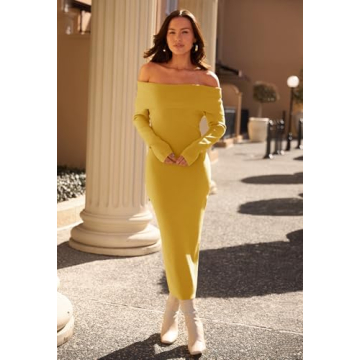 MEROKEETY Women’s Elegant Off Shoulder Bodycon Dress