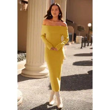 MEROKEETY Women’s Elegant Off Shoulder Bodycon Dress