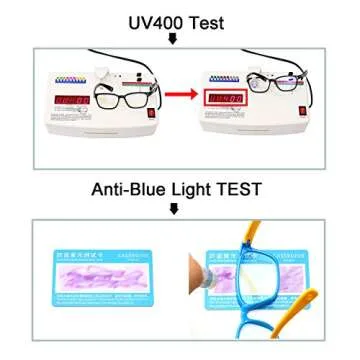 AHXLL Kids Blue Light Blocking Glasses 2 Pack, Anti Eyestrain & UV Protection, Computer Gaming TV Phone Glasses for Boys Girls Age 3-9 (Pink Green+ Transparent Blue)